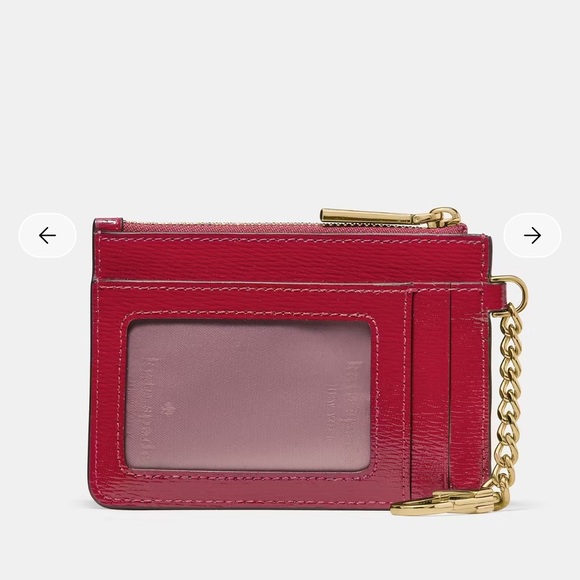 Kate Spade Maroon Leather Way Lilah Top Handle Bag, Card Holder, Dust Bag - Picture 6 of 15